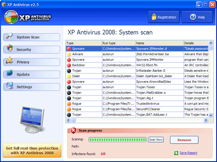 xp anti virus protection